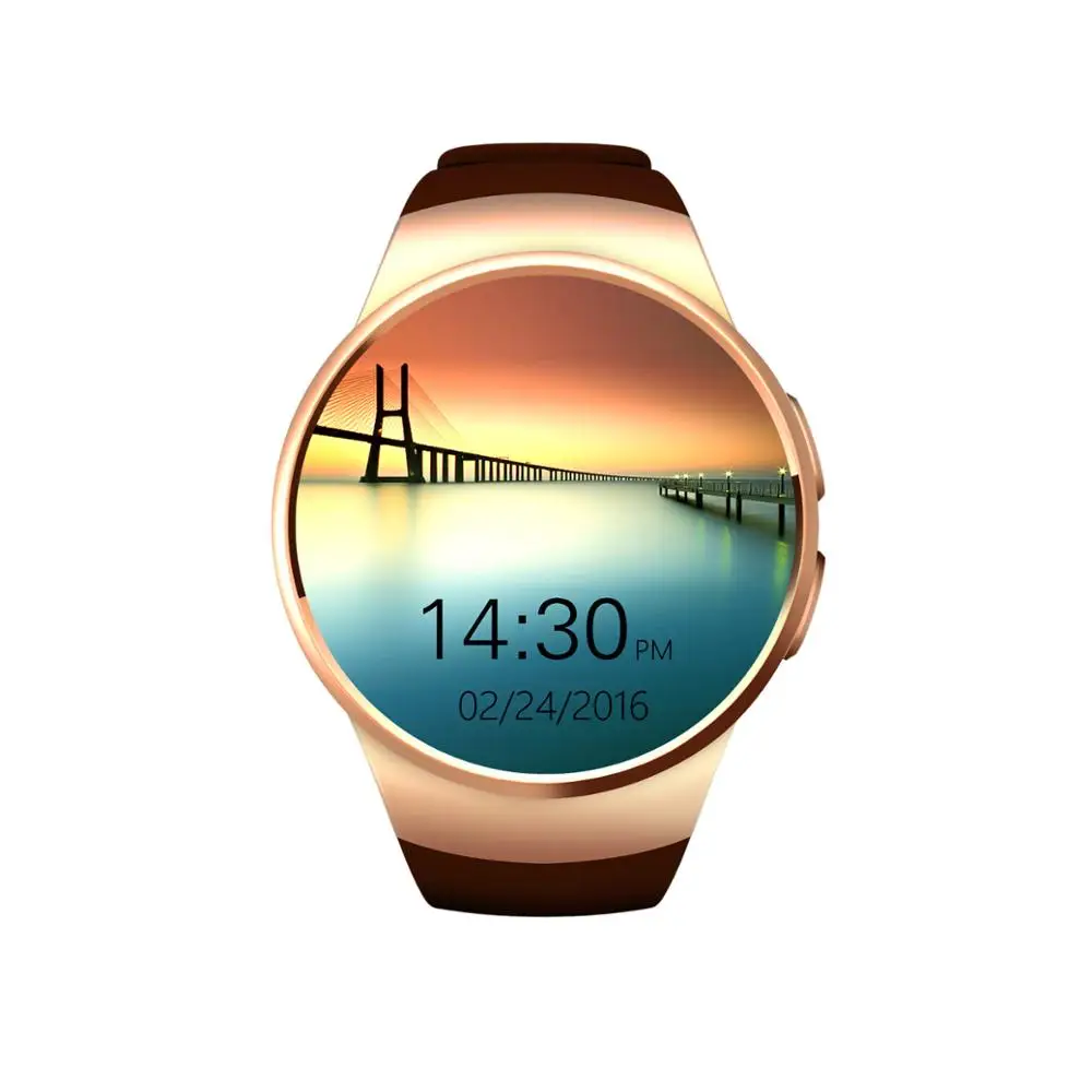 KW18 Smart Watch SIM 1.3 Inch Round Smartwatch Heart Rate BT 4.0 SIM+TF Card Support Better Than GV18 GT08 Smart Watch