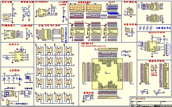 Atmega128 отладочная плата схема