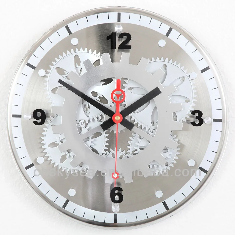 Moving Gear Wall Clock With Glass Cover Buy Gear Clock