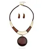 crystal cab design necklaces and earrings gold plated fashion jewelry sets