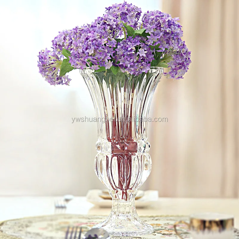 

Hot sale modern fashion table centerpiece decoration transparent bud vase for wedding, Clear