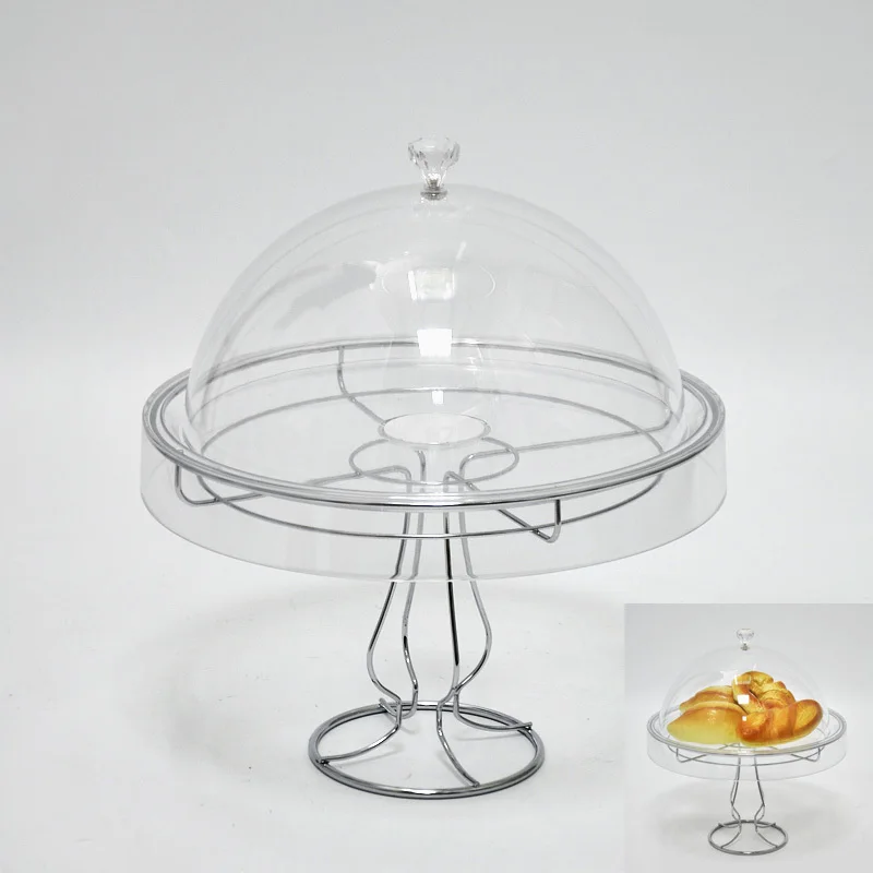 Rotated Clear Plastic Cake Plate With Cover Buy Snack Plate With Lid