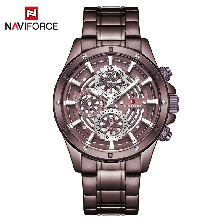 

NAVIFORCE 9149 New Top Brand Quartz Watch Luxury Men Watches Man Wristwatches Stainless Steel Clock Relogio Masculino Saatler
