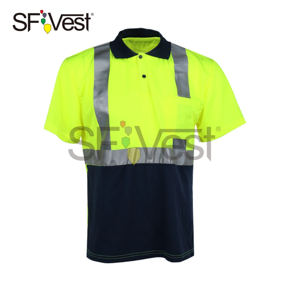 China Supplier Wholesale Dry Fit Breathable Fabric High Visibility T Shirts With Short Sleeves