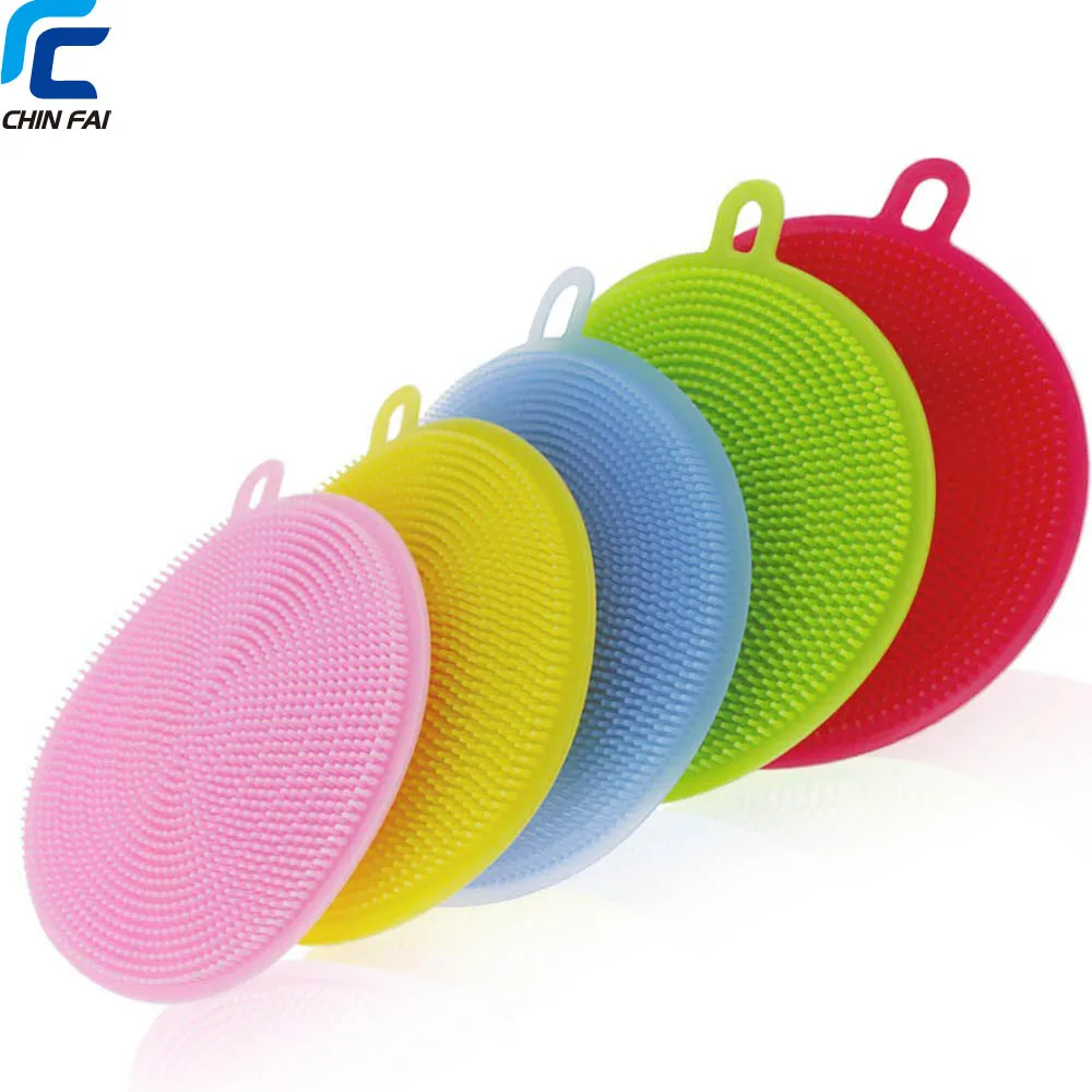 

Silicone kitchen Sponge Scrubber soft Dish Washing Kitchen Scrubber