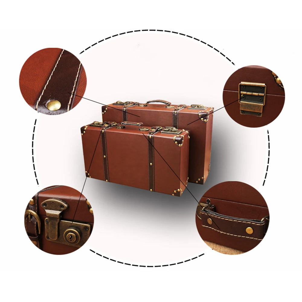 In Stock Leather Handmade Vintage Travel Luggage,Leather Luggage Bag