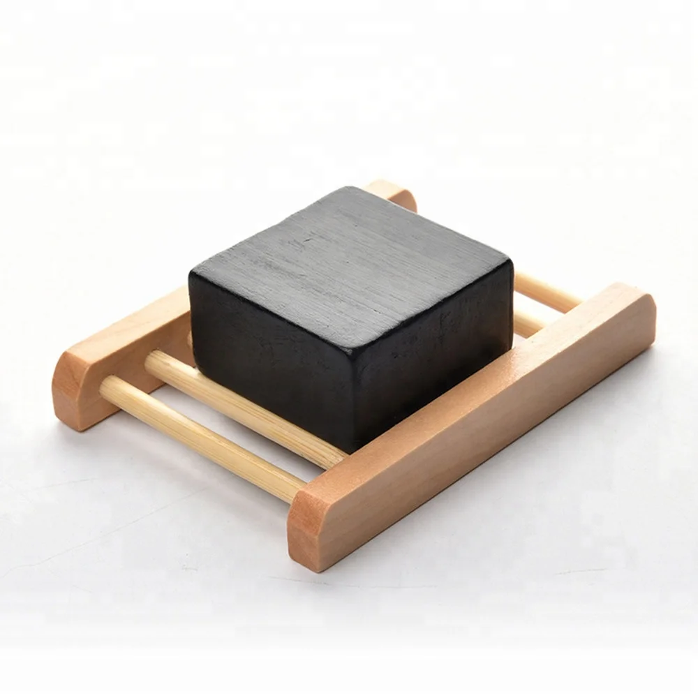 
Private label Handmade Organic Black Bamboo Charcoal Soap for Woman Man Cleaning 