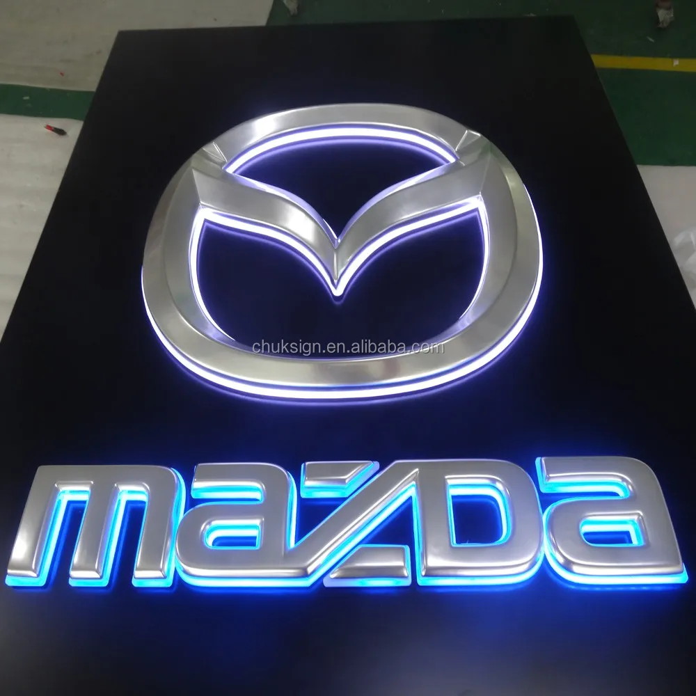 Mazda Car Logo Vacuum Formed With Borad Backlit Indoor Led Sign Board Buy Stainless Steel Acrylic Backlit Led Sign Board All Car Logos Lighting Up Led Letter Advertising Illuminated Outdoor Vacuum Forming Car