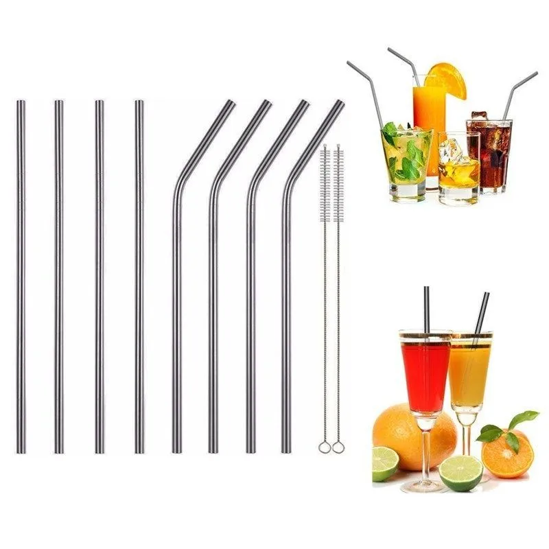 20oz Tumbler Metal Straw Stainless Steel Drinking Straight Straws,30oz Tumbler Straw With Brush