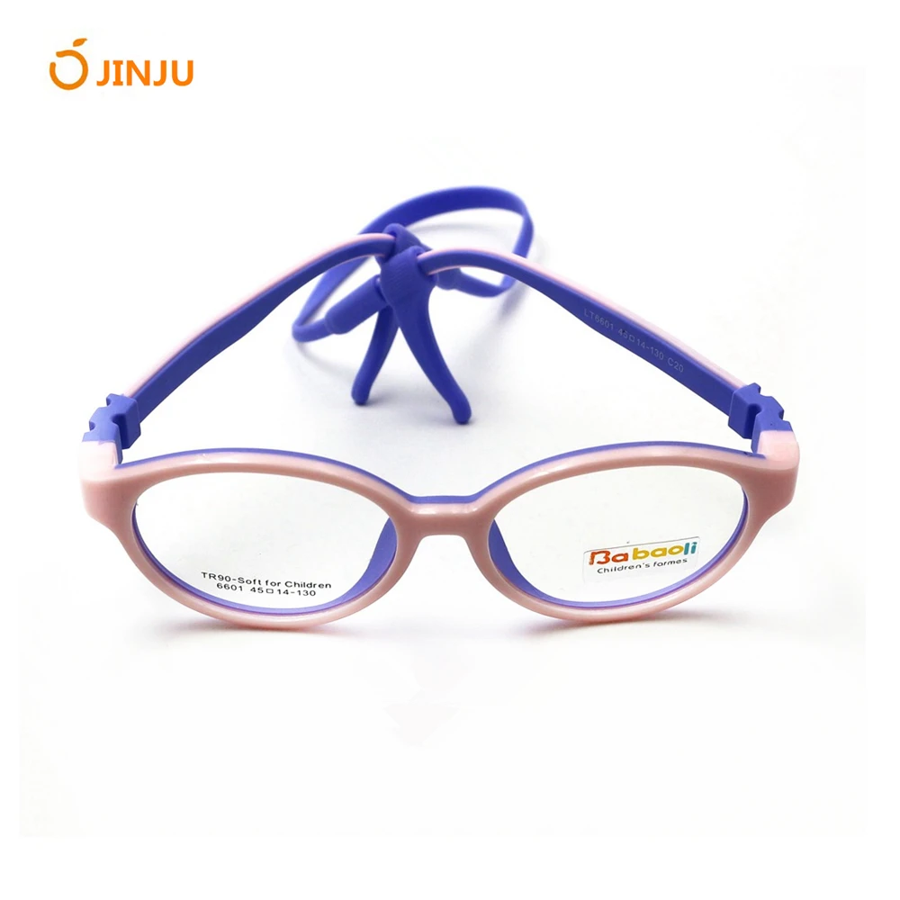 

Super light flexible children's eyewear silicone material comfortable kids optical frame 6601