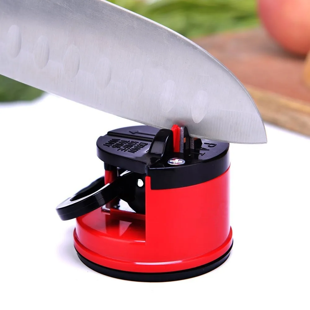 

Universal Kitchen Knives Sharpener With Suction Cups, Stainless Steel Sharpening Tool For Home Kitchen, Any