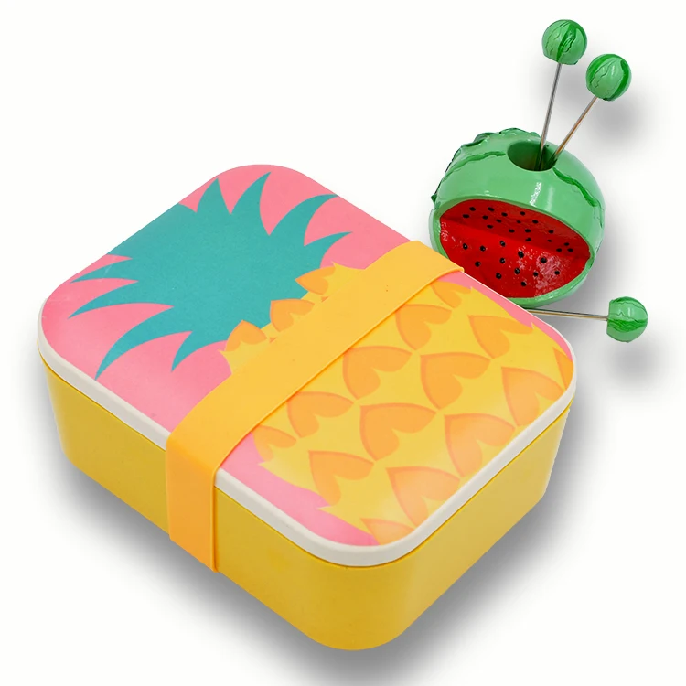 Eco Bamboo Fiber Food Container Bamboo Fiber Kids Lunchbox bamboo fiber lunchbox