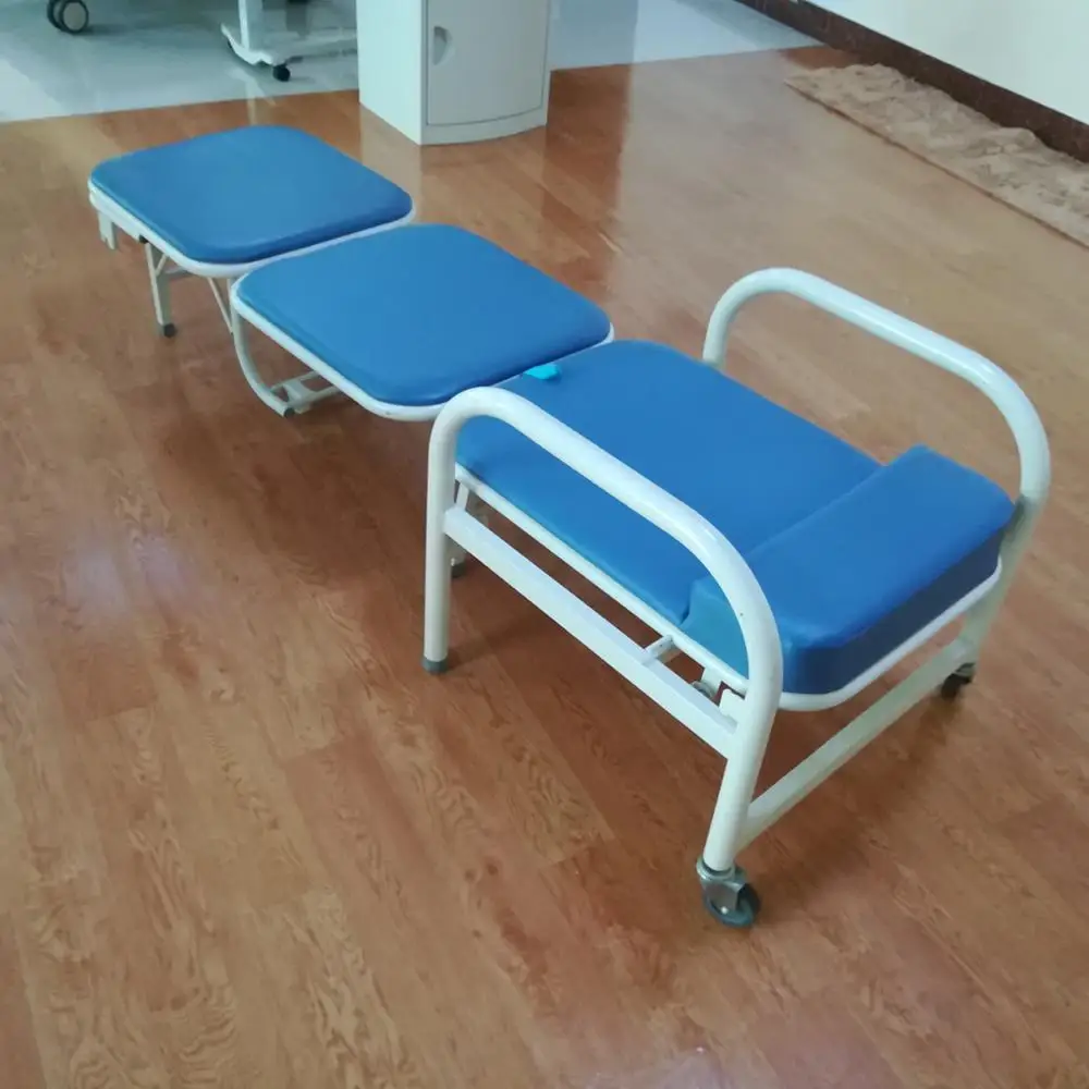 Adjule Backrest Attendant Chair Bed With Wheel Adjule Backrest Attendant Chair Bed With Wheel