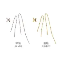 

Solid 925 sterling silver light weight earrings simple design long chain earring line for girls