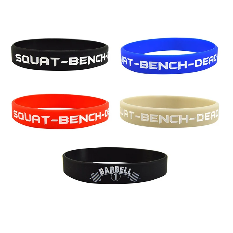 Silicone Bracelets Rubber Band Athlete Wristbands with debossed or embossed logo, filled color logo