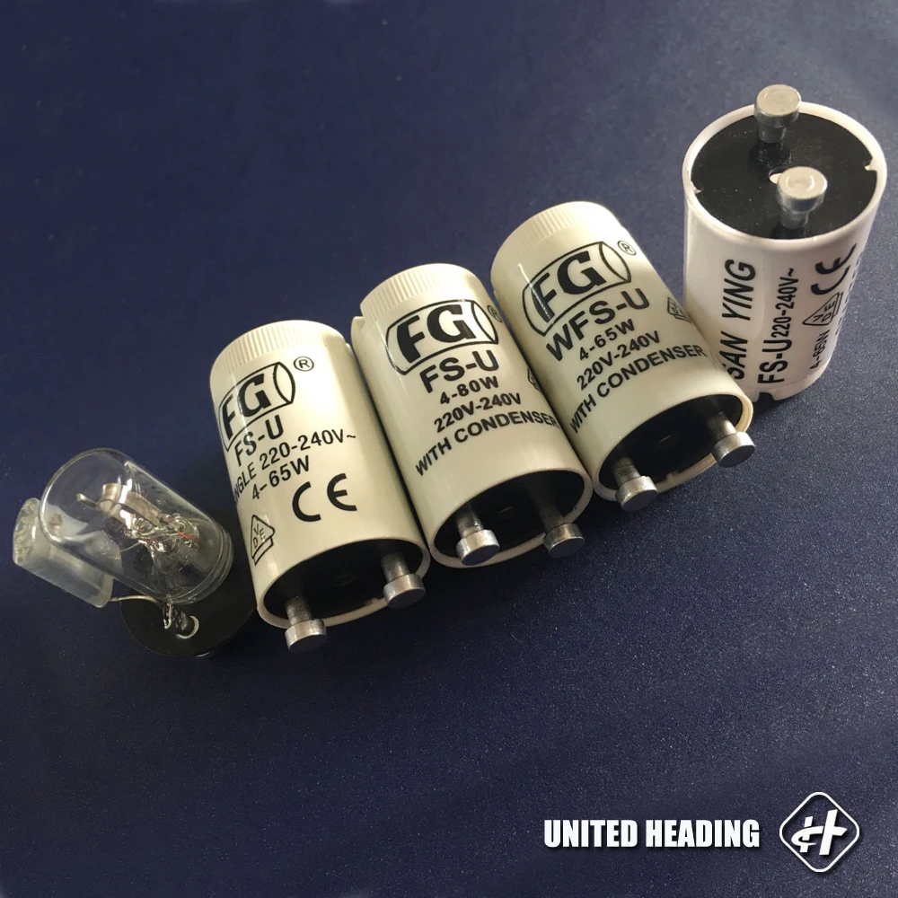 
high quality AC220V-240V/110-130V S10 FS-U 4-65W T8 fluorescent starter 