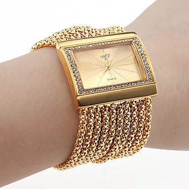 

luxury IPG gold chain women bracelet watch square diamond ladies stainless steel wristwatches relojes mujer, Gold,silver
