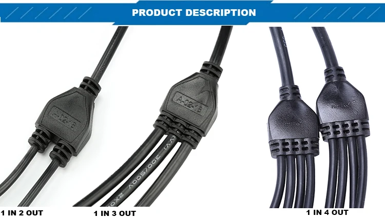 4 Pins Y Type Waterproof Connector 1 To 3 1 To 4 Cable Splitter.jpg