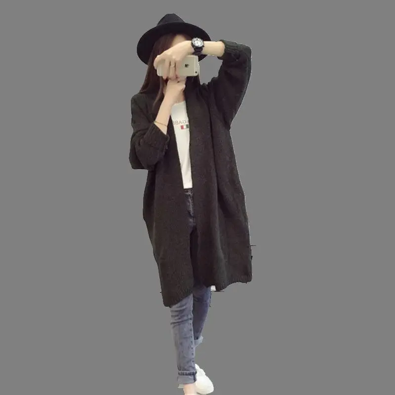 Europe American 2016 Latest Autumn font b Winter b font Fashion Women knit Cardigan Coat Pure