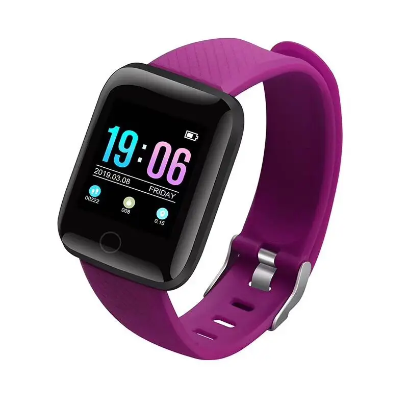 

New arrival 116 plus wholesale waterproof fitness tracker sport smart watch, Blue/black/red/purple/green (optional)