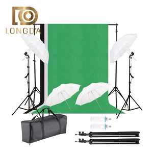 High quality suitable character photography softbox studio green screen lighting kit