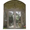 Online design exterior luxury metal double entry iron doors for houses