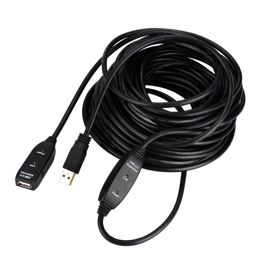 Length SHUHAN Computer Cables & Connectors High Speed Transmission USB 2.0 AM to AF Extension Cable 10m Networking Accessory 