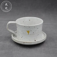 

Eco friendly safety independent design Handmade ceramic coffee cup and saucer