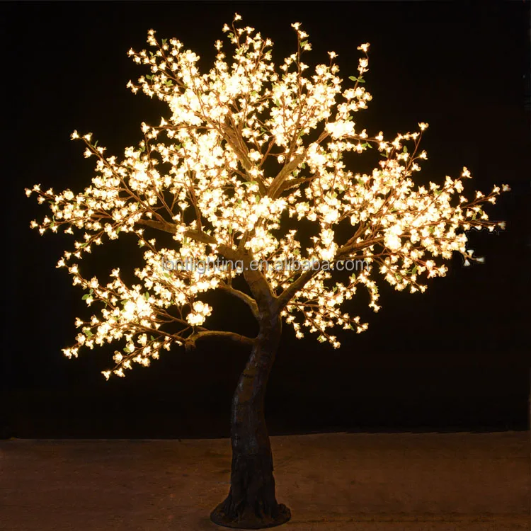
2.8m super quality outdoor artificial christmas light RGB color changing led cherry tree 