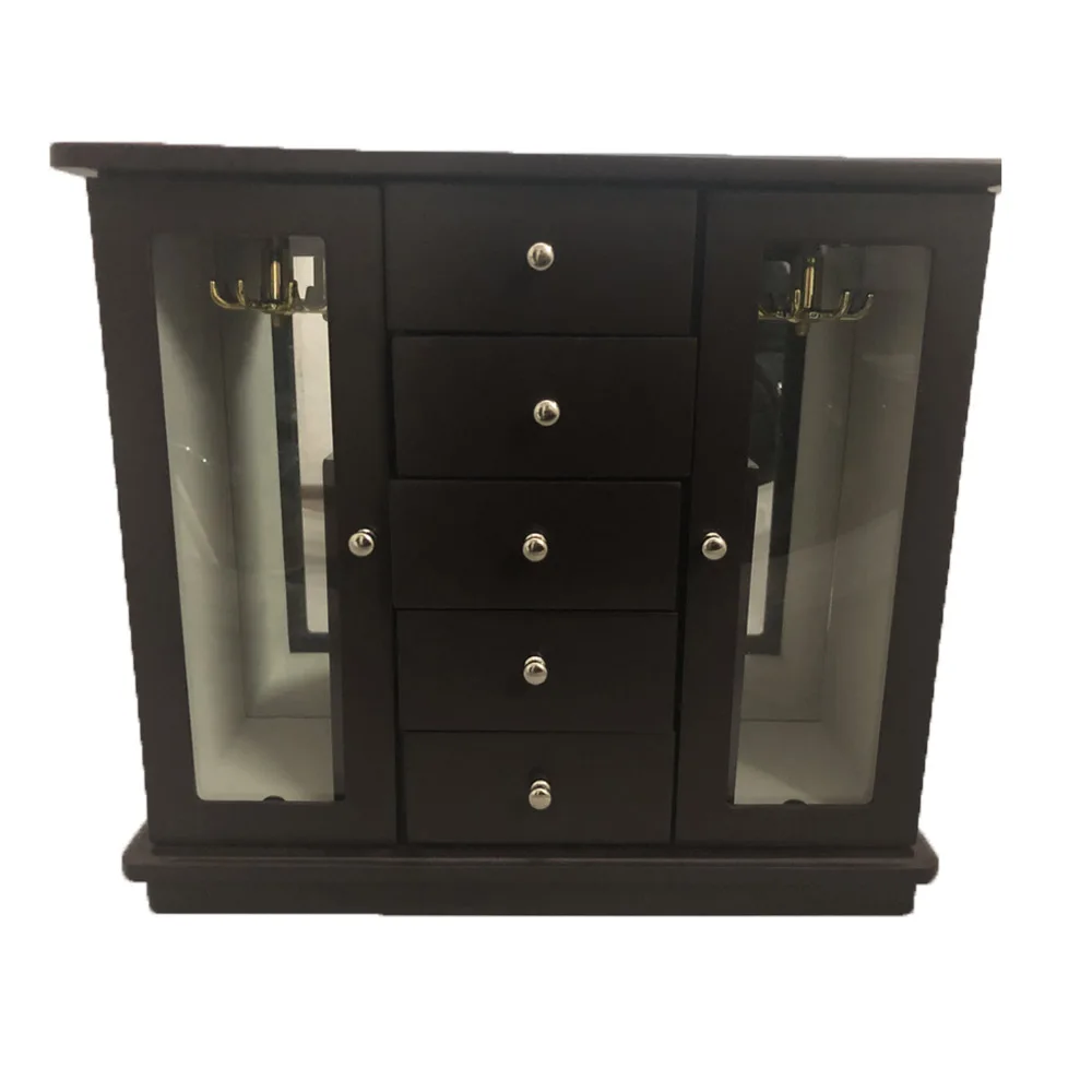 

Wholesale high quality custom made Black Wood Jewelry Boxes for Women, Customized