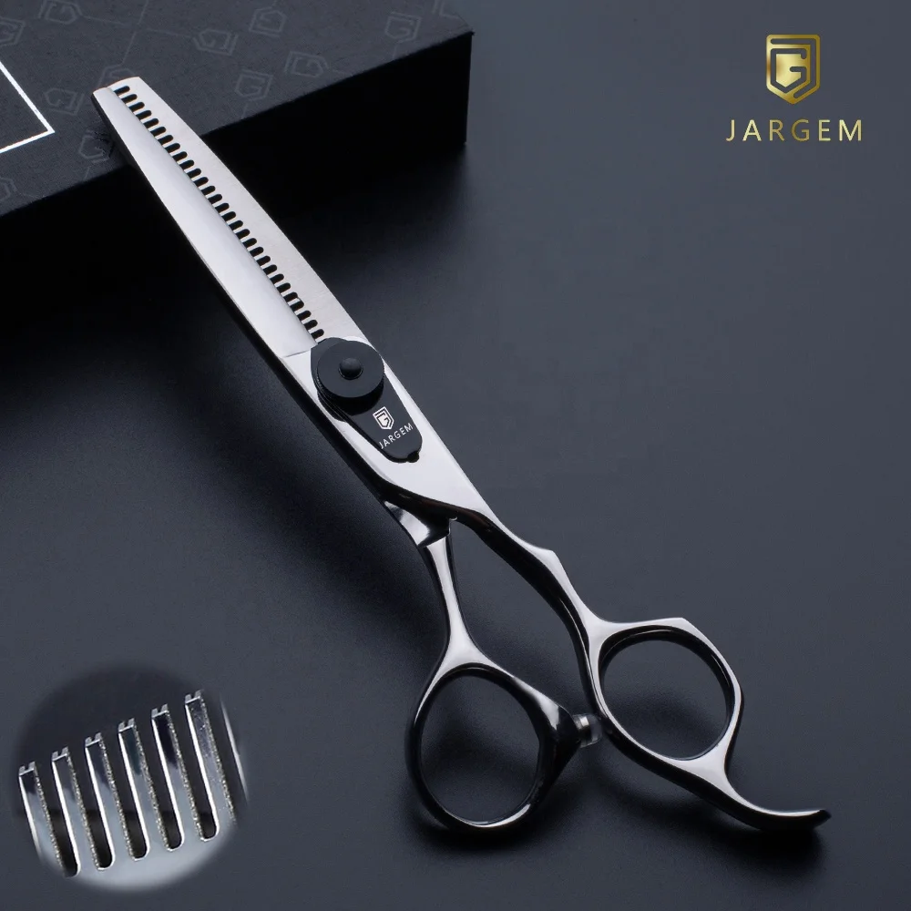 

Low MOQ Japan vg10 hair scissors 6 inch 30 teeth reversed scissors barber scissors, Silver