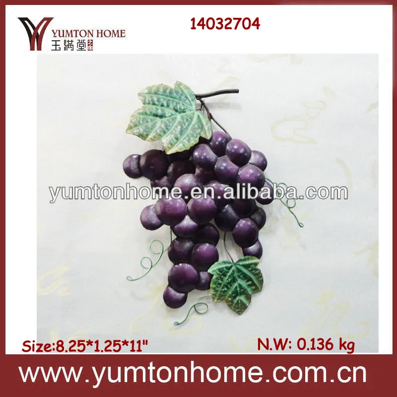Metal wall art artificial grapes wall decoration 14032704.jpg