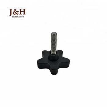 Fastener Plastic Head Stainless Steel Threaded Screw Handles Black