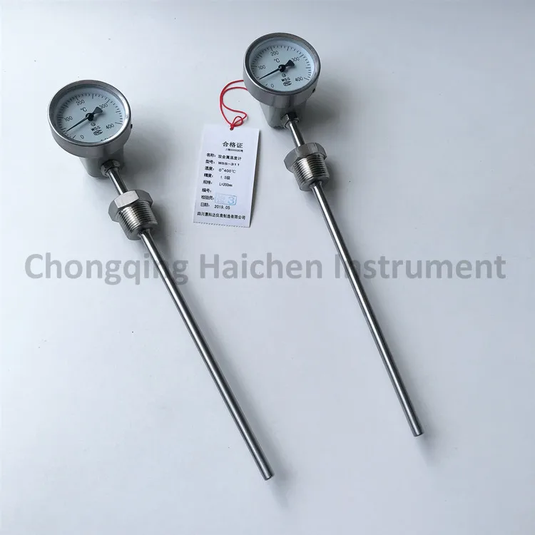 Bimetal Thermometer Bottom Connection Temperature Gauge - Buy ...