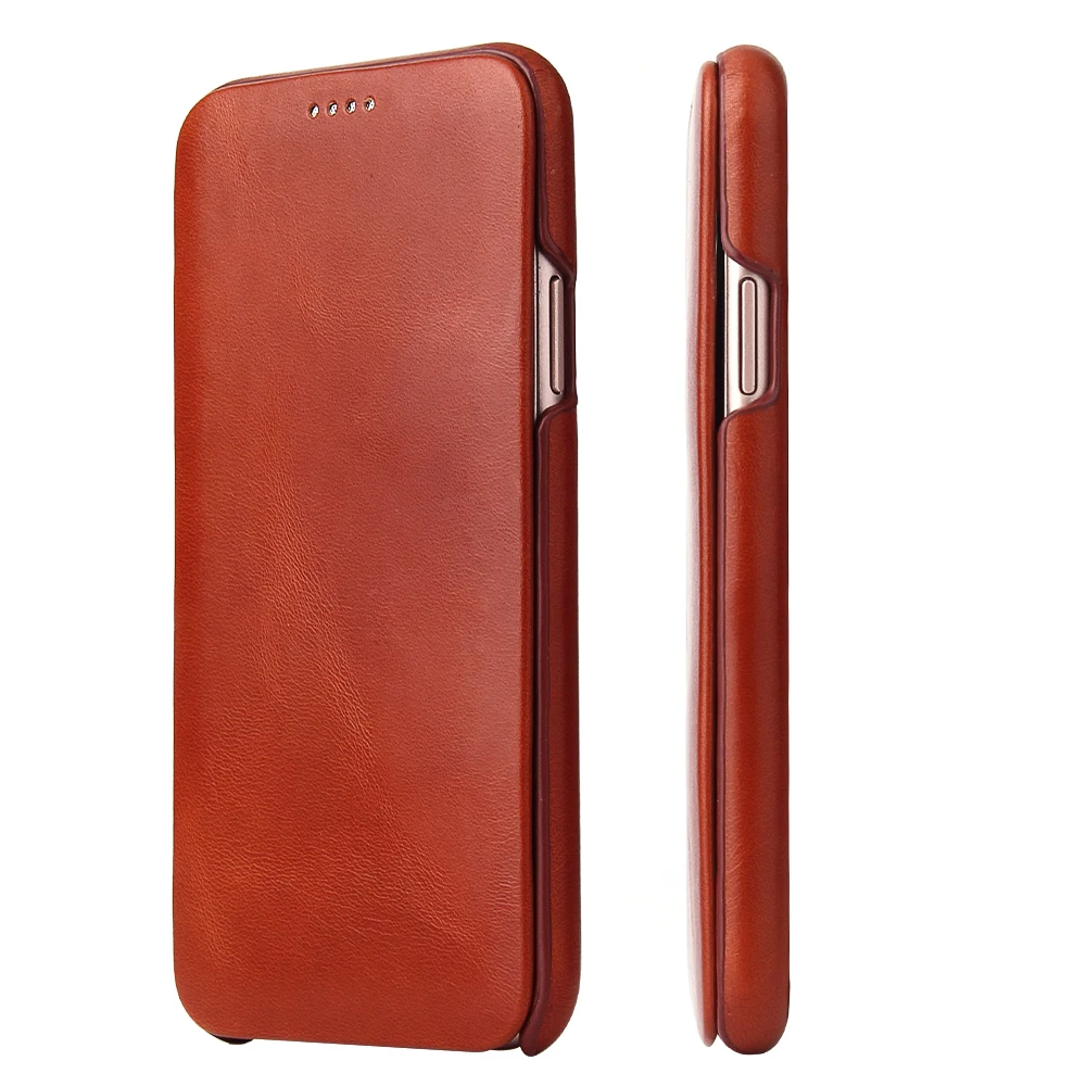 

Luxury leather mobile phone cases for iPhone X wallet case, Black, brown, red