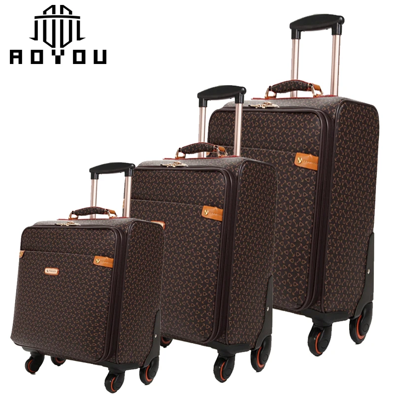 

3pcs 16/20/ 24 inch Chinese supplier cheap trolley suitcase sets trolley travel bags luggage sets, Coffee