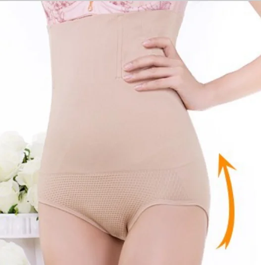 

Women Body Shaping High Waist ELASTIC Breathable Trigonometric Panties Slim Memory metal Seamless Shaping Pants Underwear, Black nude;purple