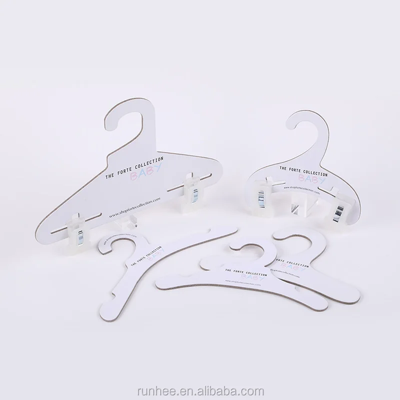 Recycled Cardboard Hangers 2.5mm 3mm 3.5mm Thick Paper Hangers For Garment Use