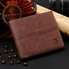 2016 fashion selling alphabet short men purse leather man wallet
