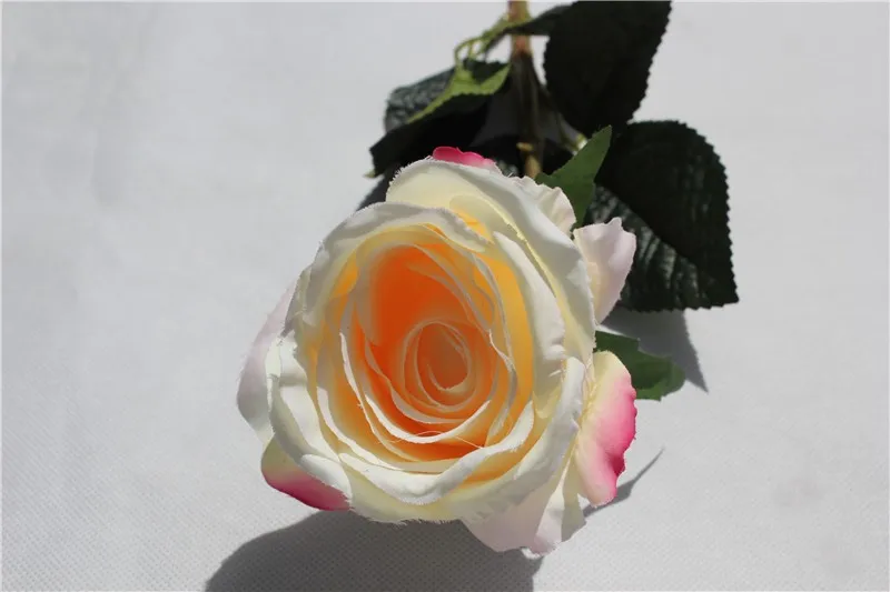 artificial beige rose flower arrangements for wedding table