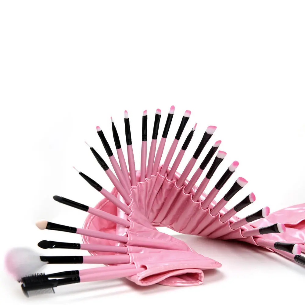 Wooden Charcoal Brushes Make Up 32 Pcs Pieces Makeup Brush Set