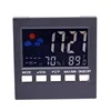 Colorful LCD Thermometer Hygrometer temperature humidity meter Weather Forecast Calendar weather station Tester Clock Alarm