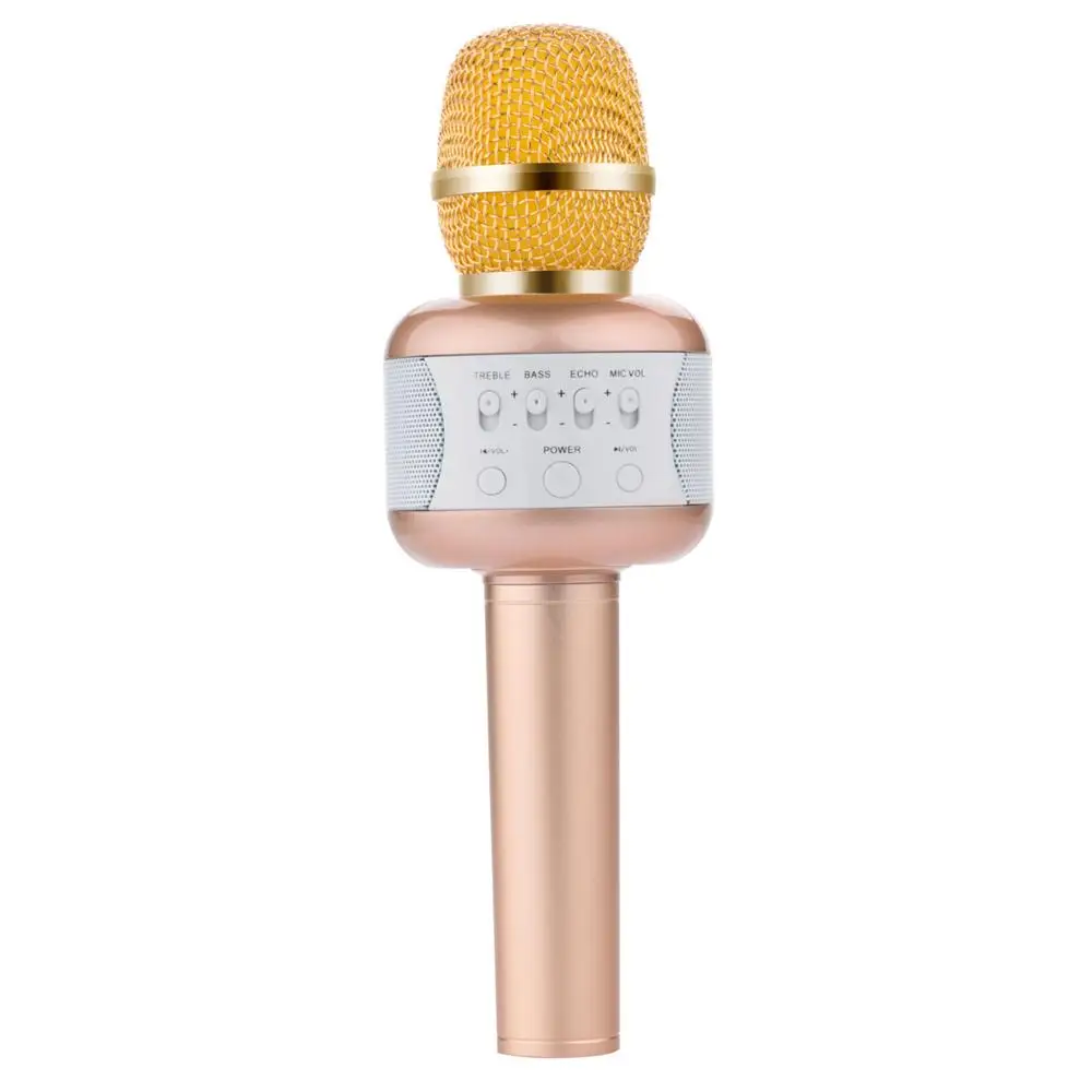 

2018 Karaoke Player Singing KTV Microphones With Speaker Mini Support Record For Smart Phone, Black/ gold/ pink