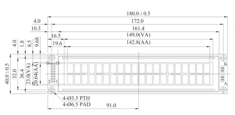 Factory 2002 large-size LCD display screen LCD module LCM2002B backlight 5V good quality