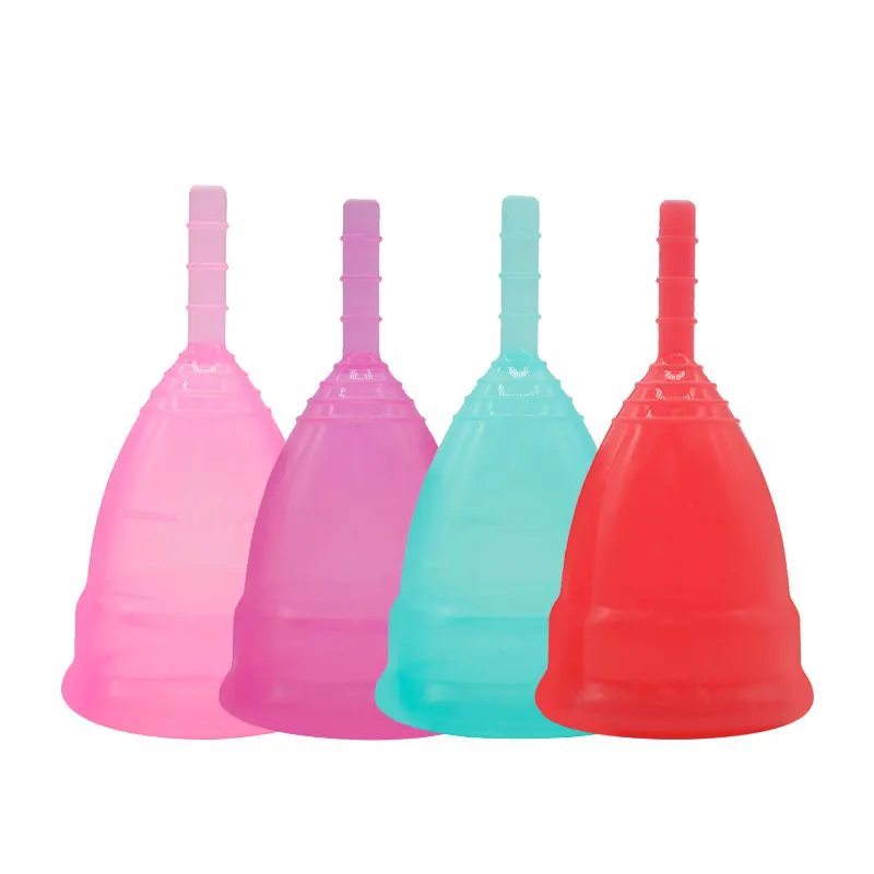 

100% Safe Silicone Material Women Care Menstrual Cup Collapsible Silicone Cup