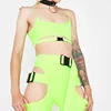 Women Sexy Button Hollow Out Two Pieces Sets High Waist Adjustable Belt Shorts Strapless Sexy Crop Tops Female Suits