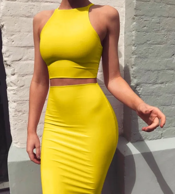 Bandage Dress 2019 Red Summer Women Dress Elegant Mini Club Party two piece set women clothing