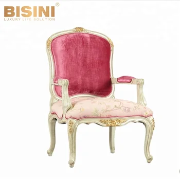 Bisini Living Room Antique Armchair Pink Wooden Chair Royal Luxury Armchair Bf07 40001 Buy Wooden Chair Antique Armchair Luxury Sofa Product On