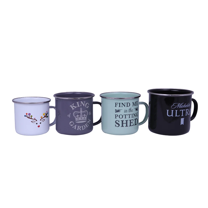 

Metal stainless steel travel coffee camping enamel mug cup