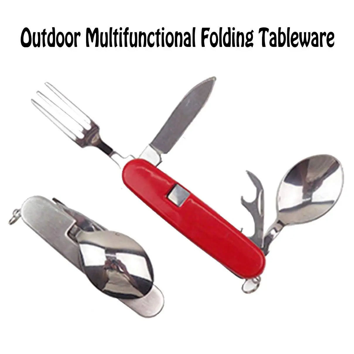 Multifunctional Cutlery Camping Utensil Travel Mess Cutlery Kit,4 In 1